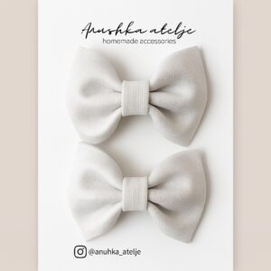 Masne od lana u beloj boji sa sjajem